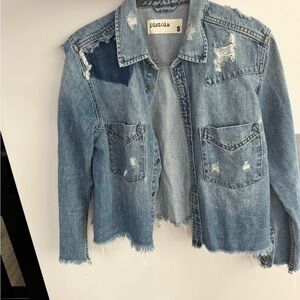 Pistola Distressed Jean Jacket - Light Blue